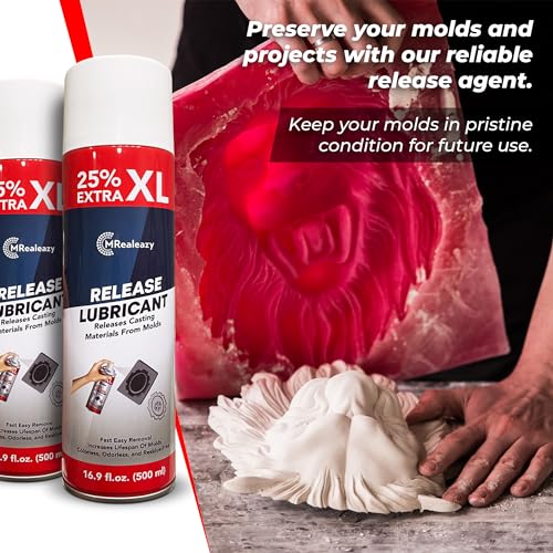 Silicone Mold Release Spray (Silicone-Based) (16.9 floz/500ml) - Resin & Epoxy Release Agent for Smooth Mold Removal with Ease, Universal Use on Almost All Molds - size: 1 Pack