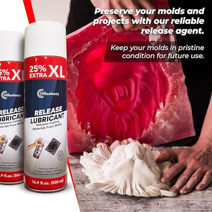 Silicone Mold Release Spray (Silicone-Based) (16.9 floz/500ml) - Resin & Epoxy Release Agent for Smooth Mold Removal with Ease, Universal Use on Almost All Molds - size: 1 Pack