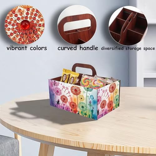 LSQFS Flower DIY Diamond Painting Storage Box with Handle,1 Pack - color: Dandelion