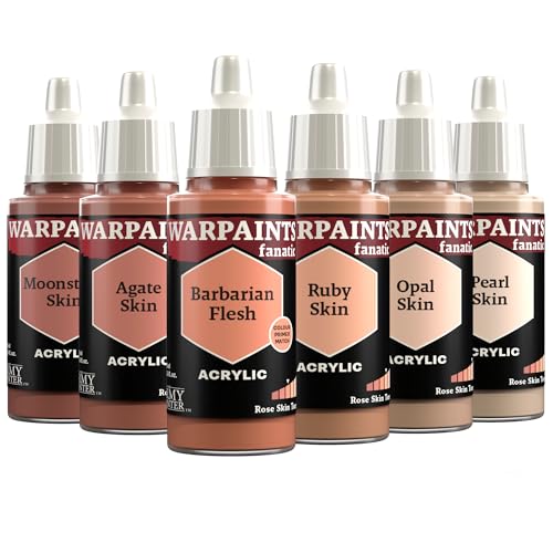 The Army Painter, Warpaints Fanatic Flexible Triad: Rose Skin Tones 6x18ml | Quality Acrylic Miniature Hobby Model Paint Set for Dnd & Warhammer 40K Figures - color: Flexible Triad: Rose Skin Tones