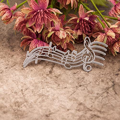 Cutting Dies Music Dies Handmade DIY Paper Art Cards Album Decoration Stencils Template Embossing for Card Scrapbooking Craft (Musical Notes) - style: Music Score
