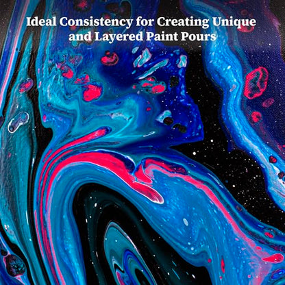 DecoArt Fluid Art Ready-to-Pour Paint Set – Neon Blast Colors, Set of 6 (4 fl oz Bottles) – Neon Acrylic Pouring Paints for Canvas, Wood & Fluid Art DIY Projects - color: Multi- Neon Blast