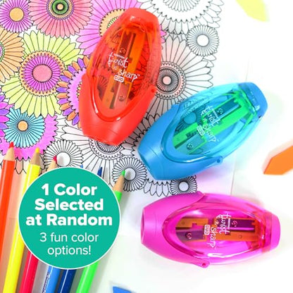 Bostitch Office Twist-N-Sharp Manual Pencil Sharpener, 2 Holes for Standard and Jumbo Pencils with Ratchet Technology, 1 Sharpener Random Color - size: 1-Pack