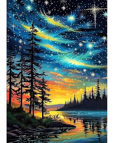 Landscape Diamond Art Kits for Adults, Diamond Art for Beginners 12X16 Inch - color: Landscape 06