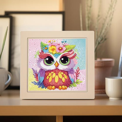 CCGUNANMAOYICC 4 Pieces Diamond Painting Kits for Adults – 5D Full Round Drill Crystal Gem Art with Cute Animal Patterns, Arts and Crafts for Beginners & Seniors, Ideal Gift for Home Wall Decor