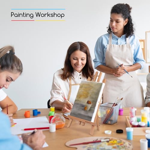 MEEDEN Small Tabletop Easel Stand: 16" x 12 Pack Pine Wood Table Top Stand | Black Mini Wooden Display Easel for Painting Sign Picture Party Classroom - color: Black, size: 16in-12pcs