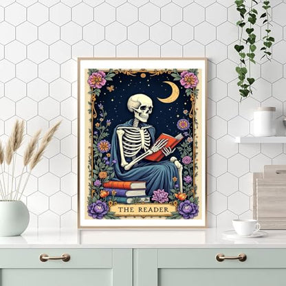 Skull Paint by Numbers Kit for Adults, Skeleton Adult Paint by Number Kits - color: Skeleton