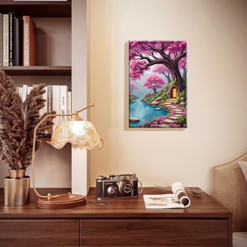JOOZ Landscape Paint by Numbers Kit for Adults with Frame, 8x12 Inch - color: Landscape 080