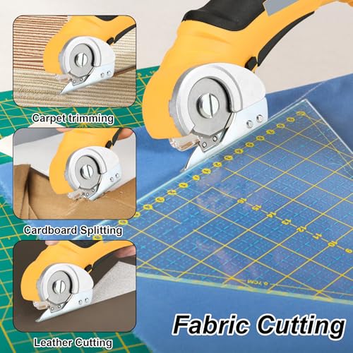 Electric Scissors 4.2V Cordless Cardboard Cutter with Safety Lock | Rotary scissors, Rechargeable Powerful Fabric Cutter, rotary cutter for fabric Cardboard Carpet Leather