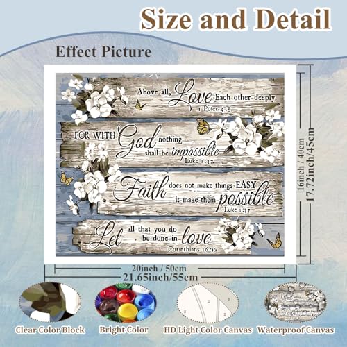 Christian Paint by Number for Adults, Paint by Numbers Kit for Adults 16x20 - color: Christian