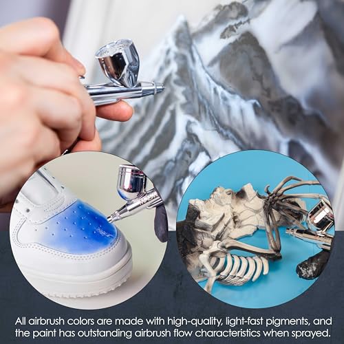 U.S. Art Supply Pearlized Silver Pearl Acrylic Special Effects Airbrush Paint - 8oz Ready to Spray Air Brush Paint for Nails, Models, Fabric - Water-Based Air Brush Painting - color: Silver Pearl, size: 8 Fl Oz (Pack of 1)
