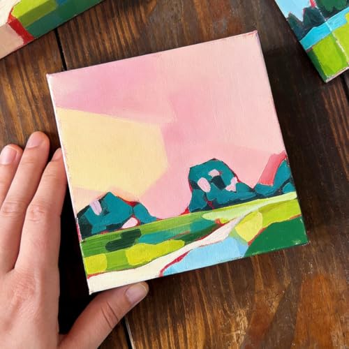 AUREUO 10x10 Inch Gallery Wrapped Canvas - 1.5 Inch Depth 4 Pack - 10 Oz Triple Gesso Primed 100% Cotton Square White Artist Canvases for Acrylic & Oil Paints - size: 10"x10" Gallery