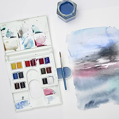 Winsor & Newton Cotman Watercolor Paint Set, 14 Half Pan Field Set - style: 14 Half Pan Field Set