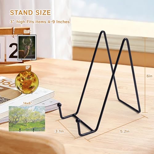 6 Inch Metal Display Easels, 2 Pack Tabletop Stands | For Wreath, Picture & Decorative Plate Holder