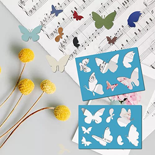 GORGECRAFT 2 Styles Jewelry Shape Template Reusable Earrings Making Plastic Butterfly Cutouts Cutting Stencil Lapidary Templates for Cabochons Bracelets Earrings Making Jewelry DIY Crafts 5x3.5 inch - style: Tropical