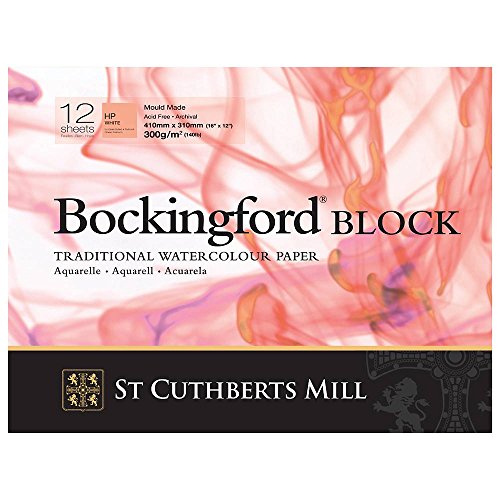 Bockingford Watercolour Block 140lb/300gms 9x12/228x305mm Hot Press