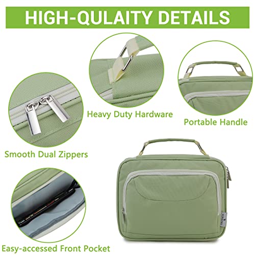 VX VONXURY Large Pencil Case, 54-Slot Colored Pen Pouch 2 Removable Sleeves - color: Light Green