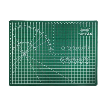 A4 Self Healing Cutting Mat - Double Sided Craft Mat with Grid Lines, Non-Slip Work Surface for Crafting & DIY Projects (Washable Reusable) - size: 11.8"L x 8.7"W