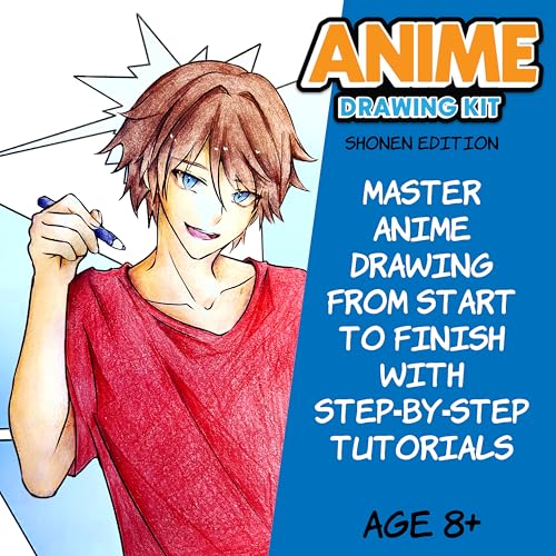 Faber-Castell Anime Drawing Kit, Shonen Edition with Step-by-Step Book - style: Shonen Edition