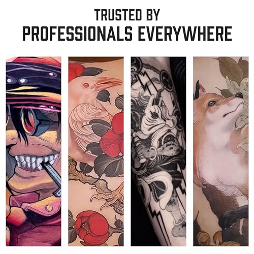 Kuro Sumi - Outlining Black Tattoo Ink - Professional Tattoo Ink & Tattoo Supplies for Outlining & Shading - Skin-Safe Permanent Tattooing - Vegan (6 oz) | Premium, long-lasting brown tattoo ink made in the USA. Smooth flow, reliable pigment, and vivid co