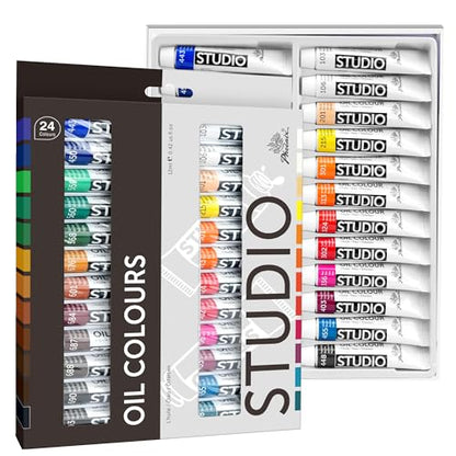 PHOENIX Oil Paint Set - 24x12ml/0.4 Fl Oz Tubes, Non-toxic Oil Based Paints for Canvas Crafts, Oil Painting Supplies for Artists, Adults & Beginners - color: 24 Colors x 0.4 fl oz