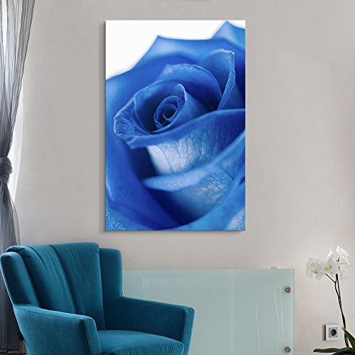 wall26 Canvas Wall Art - Closeup of a Blue Rose - Giclee Print Gallery Wrap Modern Home Art Ready to Hang - 12x18 inches - color: Artwork - 06, size: 18"L x 12"W