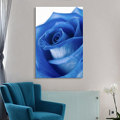 wall26 Canvas Wall Art - Closeup of a Blue Rose - Giclee Print Gallery Wrap Modern Home Art Ready to Hang - 12x18 inches - color: Artwork - 06, size: 18"L x 12"W
