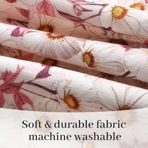 Cute Floral Apron for Women with Pockets, Cotton, Adjustable Straps - color: Rose Pink