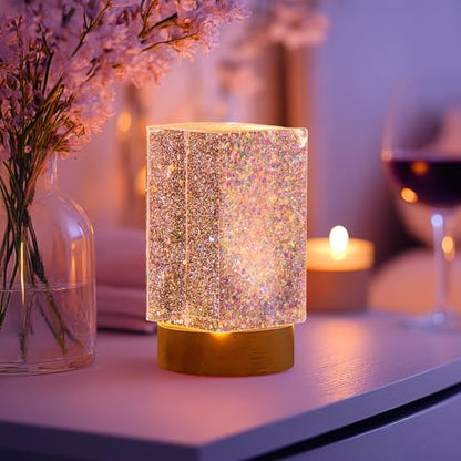 Honoson 3 Pieces Light Resin Silicone Mold Set, Includes 1 Resin Mold and 2 USB Powered Wooden Lighted Base Stands for DIY Table Candle Desktop Lamp Ornaments(2 x 3.5 Inches,Cuboid) - size: 2 x 3.5 Inches, style: Cuboid
