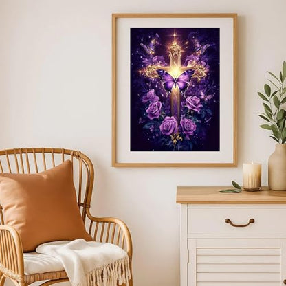 Arttoplus Religious Cross Diamond Art Kits for Adults Beginner 12x16 inch - color: G9360-US