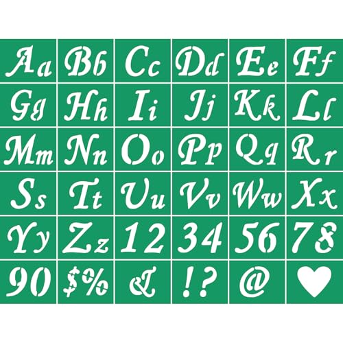 JAJADO Silk Screen Printing Stencil Letters Stencils and Numbers, Reusable Silk Screen Stencils Alphabet Craft Stencils Mesh Transfers Adhesive Stencil for Painting on Wood/Chalkboard/Wall/T-Shirt - color: Full Alphabet Sets 8.5x11inch 1pc