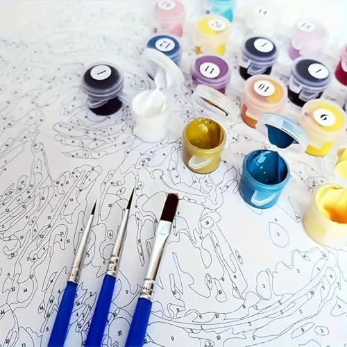niurenmaoyi Scenery Paint by Numbers Kit for Adult Beginner,20X16in - color: Adults' Paint-By-Number Kits-0521-03