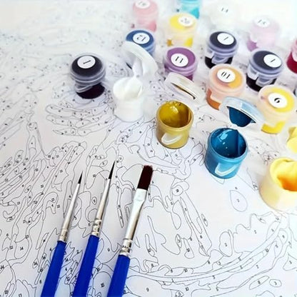 niurenmaoyi Girl Butterfly Paint by Numbers Kit for Adult Beginner,20X16in - color: Adults' Paint-By-Number Kits-0521-08