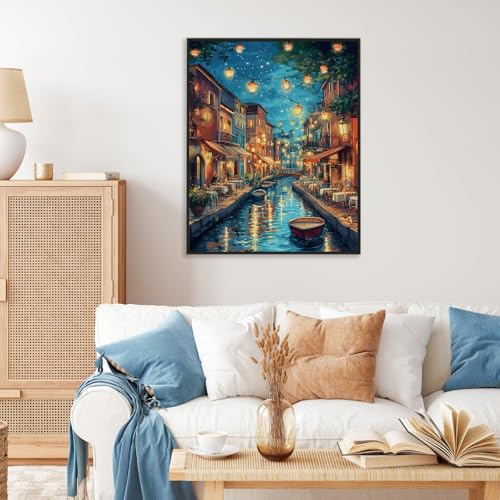 Paint by Numbers Kit for Adults, Venice Night Number Painting Canvas Kit - color: Venice-1