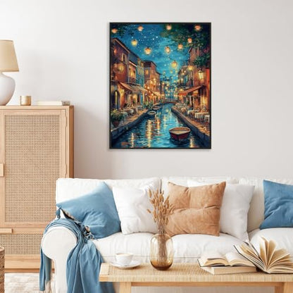 Paint by Numbers Kit for Adults, Venice Night Number Painting Canvas Kit - color: Venice-1