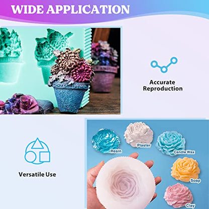 LET'S RESIN Silicone Mold Making Kit 64oz, Platinum Cured Silicone Rubber | Non-Toxic Mold Making Silicone for Mold Maker, Clear Liquid Silicone Kit for Resin Molds, Silicone Molds, 3D Molds - size: 64oz