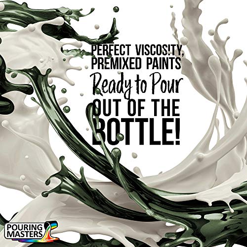 Pouring Masters Jungle Green Metallic Pearl Ready to Pour Acrylic Pouring Paint - Premium 64-Ounce Pre-Mixed Fluid Acrylic Paint - Fluid Art Supplies for Canvas, Wood, Paper, Tile & Rocks | Ready to Pour, Premium Pre-Mixed Fluid Acrylic Paint - Fluid Art