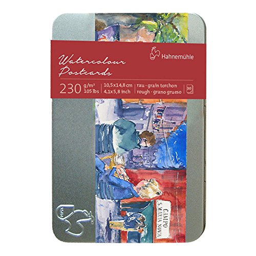 Hahnemuhle Watercolor Cards 230gsm Rough 4x5.75 Inches, 1 Set of 30 Cards
