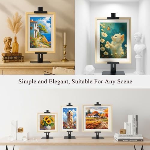 24''Adjustable Metal Tabletop Easel, Picture Frame Stand - color: Black