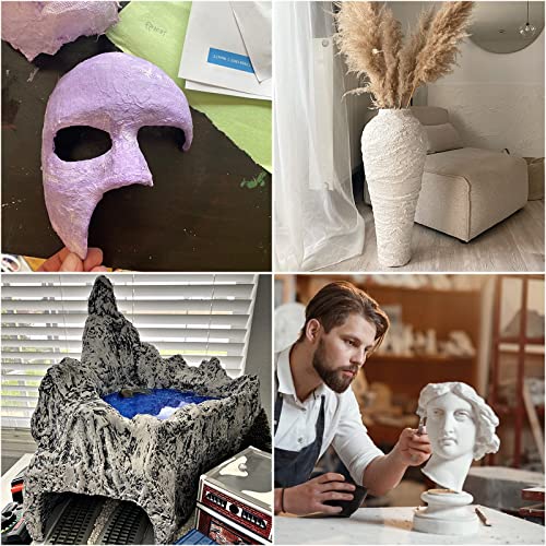 6 Pack Plaster Gauze Bandage for Hobby Craft, Each Roll 6” x 180” Plaster Cloth Rolls Bulk, Cloth Gauze Bandage for Masks, Scenery, Belly Cast (6 Inch x 15Ft/ 5yd)