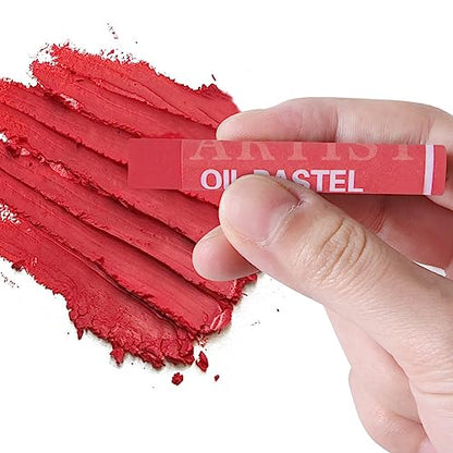 Mifuner Soft Oil Pastels Set (6 Sticks,6 Colors),Colors Heavy Oil Pastels Vibrant and Creamy,Pastel Art Supplies for Artists,Gallery Oil Painting Stick,Adult Art Drawing. Red - color: Pastel-6pcs Red