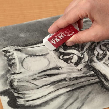 Acurit Vanish Touch Artist Eraser, Latex-Free, 3 Pack - Soft, Flexible Pencil Erasers, Sketching Supplies W/Protective Sleeve - Graphite, Charcoal, Pastel Compatible - size: 3 Pack