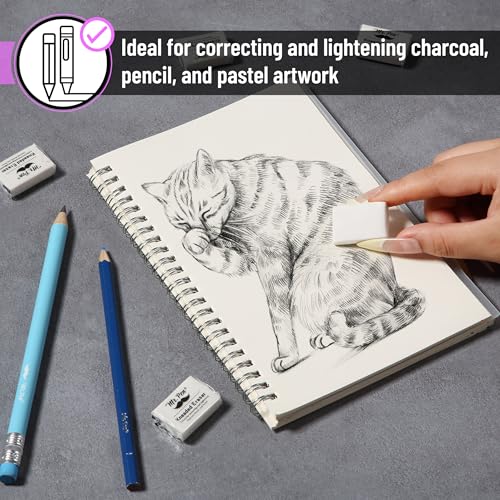 Mr. Pen- Kneaded Eraser, 12 Pack, White Kneaded Erasers for Artists