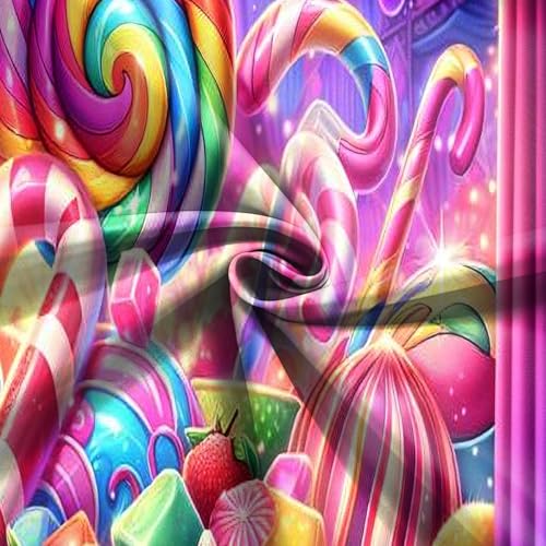10x8FT Candyland Backdrop Sweet Candy Fest Ice Cream Lollipop Candy Cane Background for Kids Baby Shower Birthday Decorations Girls Sweet Candy Party Vinyl - size: 10x8FT