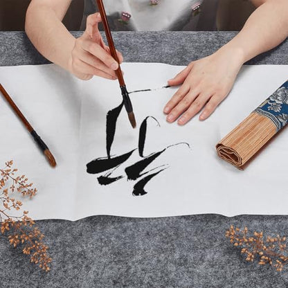 PH PandaHall 48 x 32 Inch Chinese Calligraphy Drawing Felt Mat Water Drawing Cloth, Gray Writing Felt Mat Reusable Water Paper Felt Desk Pad for Calligraphy Practicing Painting Beginners