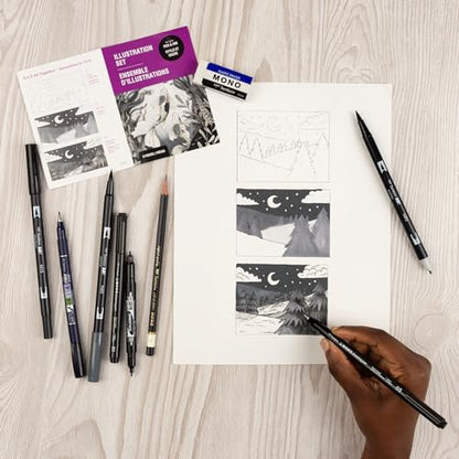 Tombow 56302 Illustration Set. Tools for Drawing and Illustrating