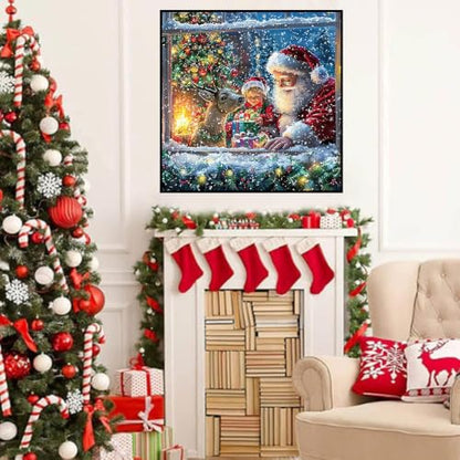 HHMATITS Christmas Diamond Art Kits for Adults 14X14IN - color: Christmas-6