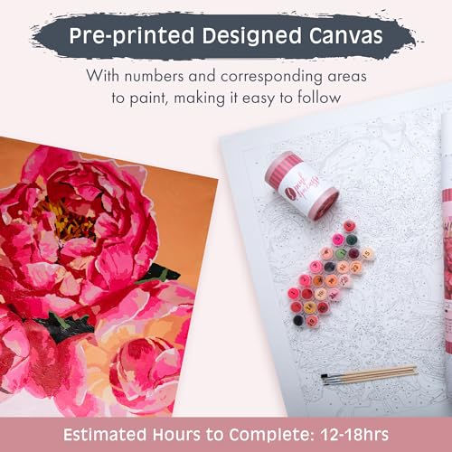 Pink Picasso Paint by Number Kit, for Adults & Teens,16x20, Petal Power - color: Petal Power