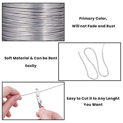 BENECREAT 18 Gauge 492 Feet Tarnish Resistant Aluminum Wire Primary Color for Jewelry Beading Craft Sculpting Model Skeleton - size: 18 Gauge (1mm)