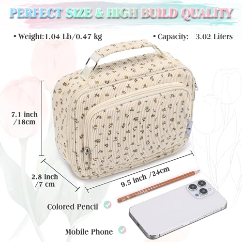 VX VONXURY Large Pencil Case, 54-Slot Colored Pen Pouch 2 Removable Sleeves - color: Beige